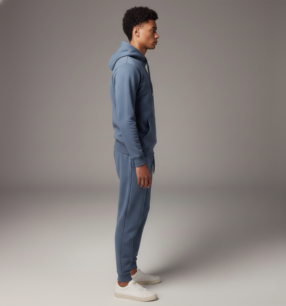 Unique Essentials Men's Cuffed Jogger - Dusty Blue