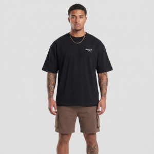 Unique Branded Men’s Oversized T-Shirt Black