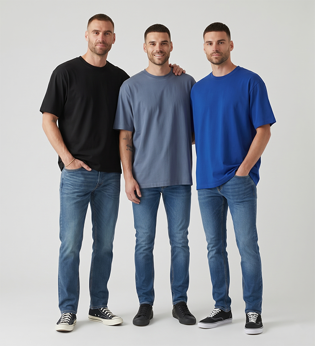 UNIQUE MEN'S OVERSIZED T-SHIRT - MULTI COLOUR