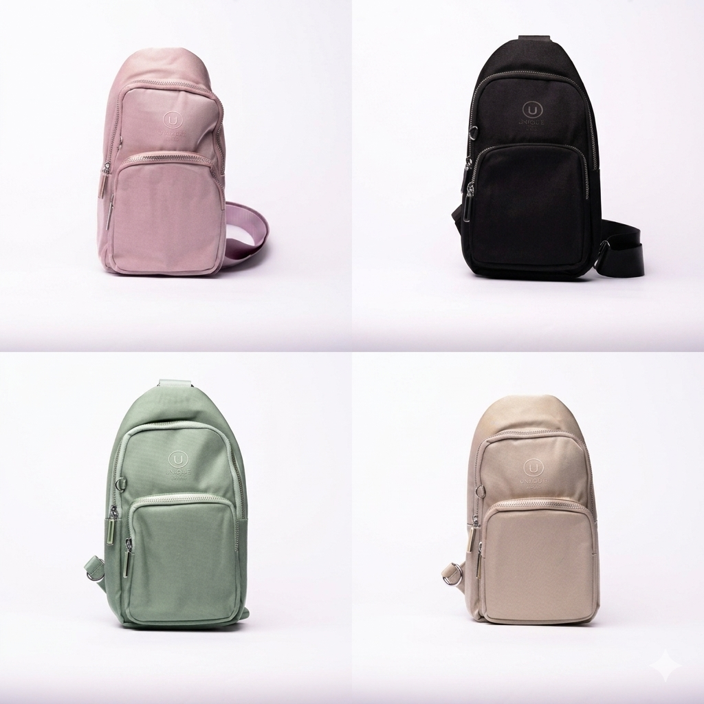 Unique London Unisex Waterproof Nylon Multi-pocket Crossbody Bag