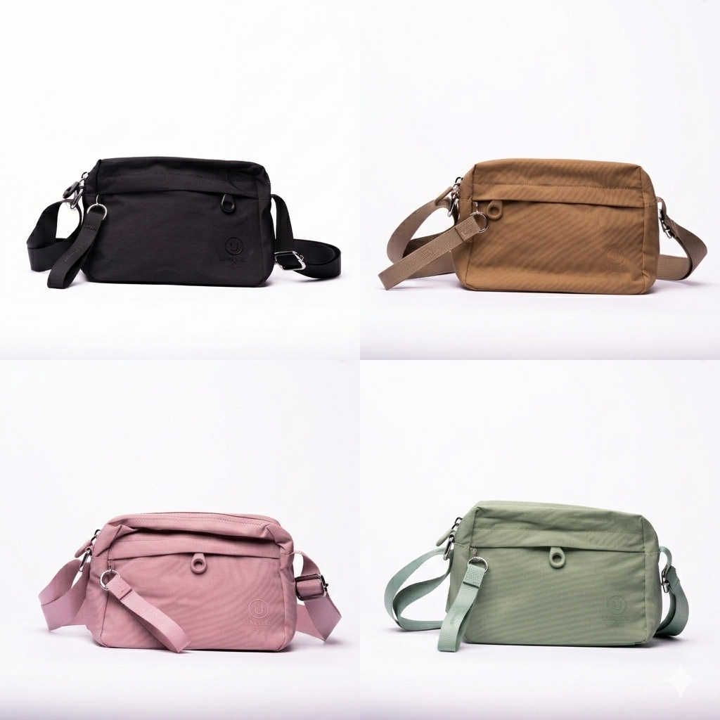 Unique London Unisex Crossbody Shoulder Bag–Nylon Messenger Travel Utility Pouch