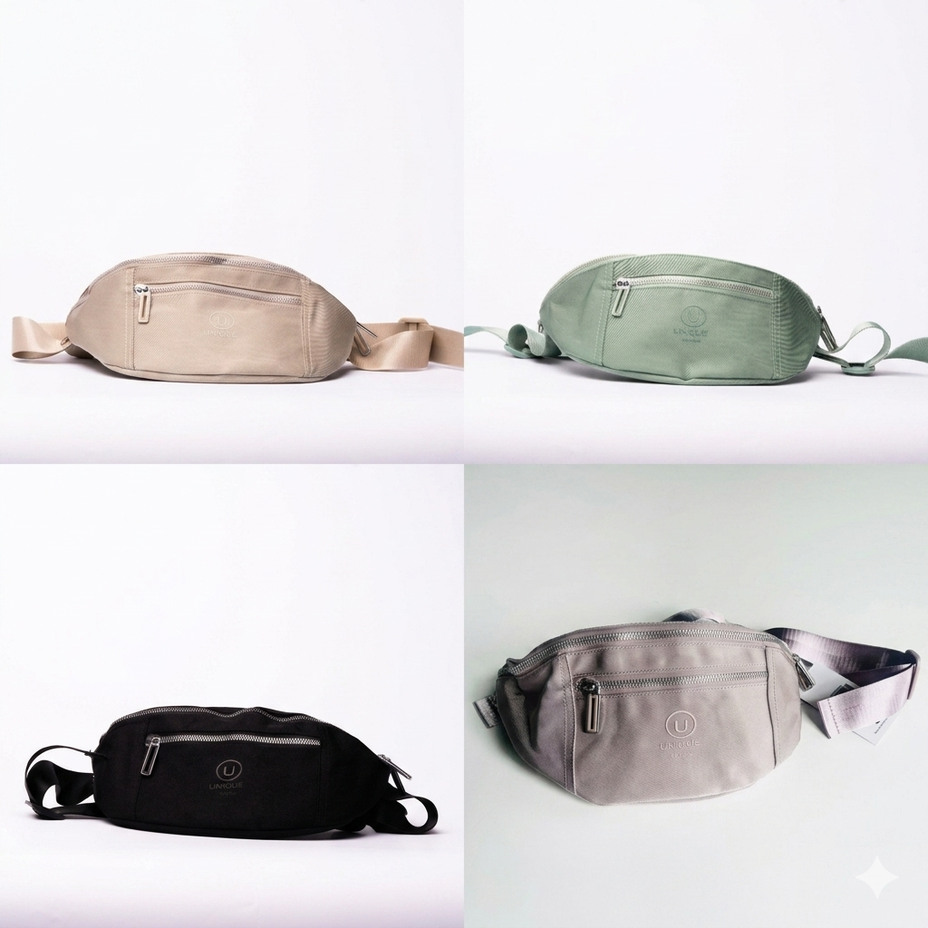 Unique London Unisex Waterproof Nylon Waist Bag